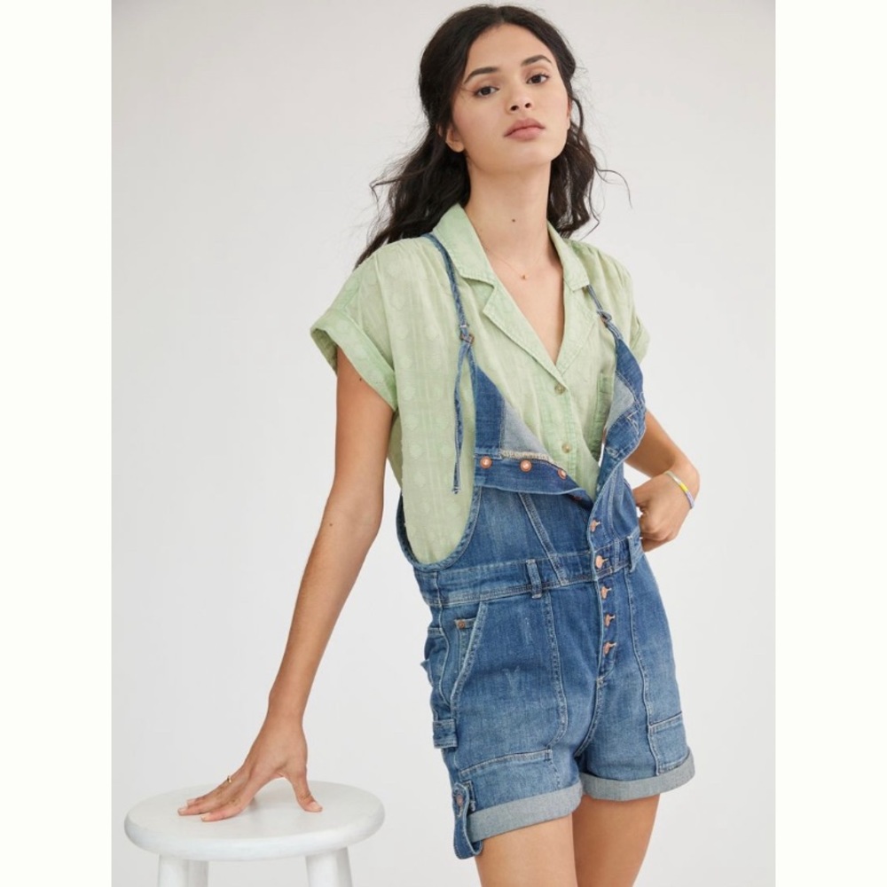 Anthropology Pilcro overall shorts